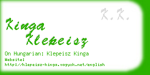 kinga klepeisz business card